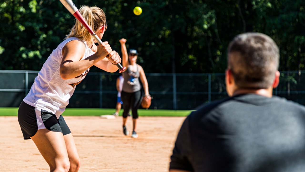 Sports league softball game